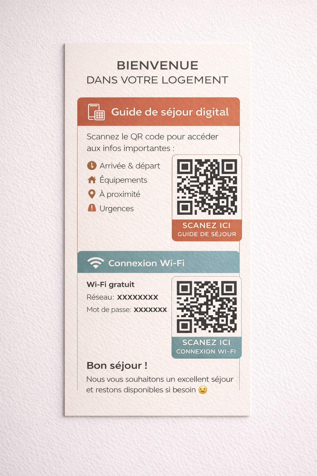 Plaque QR Guide exemple 2